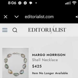 Margo Morrison Sterling & shell necklace